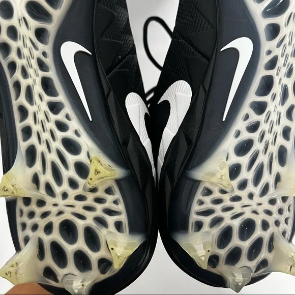 NWT MENS NIKE Alpha Menace Pro Low TD Black & White Football Cleats Size 15 - Picture 9 of 12